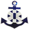 Fashion clothes sequins navy patch deal with it 25cm anchor iron on patches for clothing t shirt / jeans P822