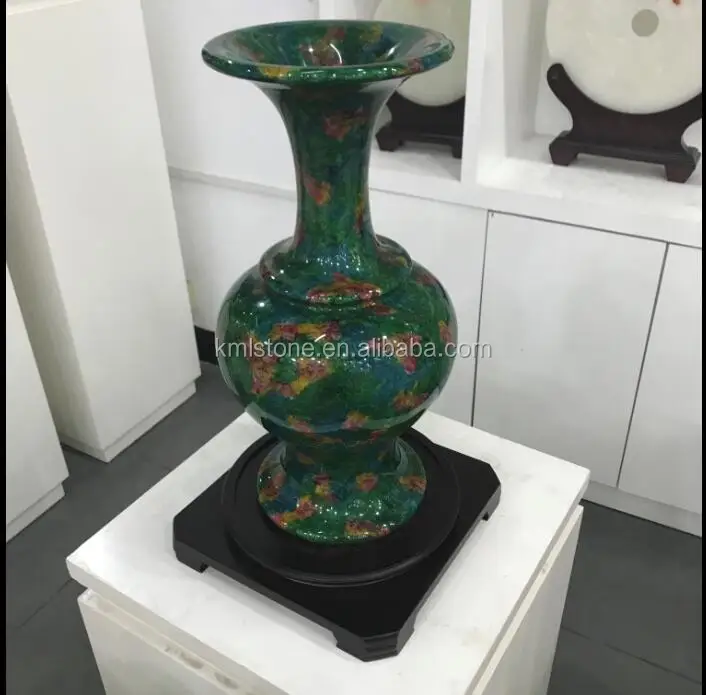 Best Price Pakistan Seven-Colour Flower Onyx Stone Vase