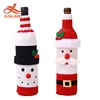 F-4630 new 2019 snowman pattern knitted christmas wine bottle cover bottle cap merry christmas table decoration