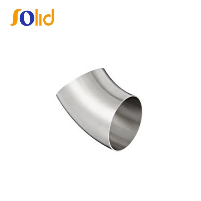 Sanitary welded stainless steel Pipe Fittings Butt Elbow