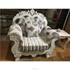 European style Luxury carved frame classic streamlined fabric sofa