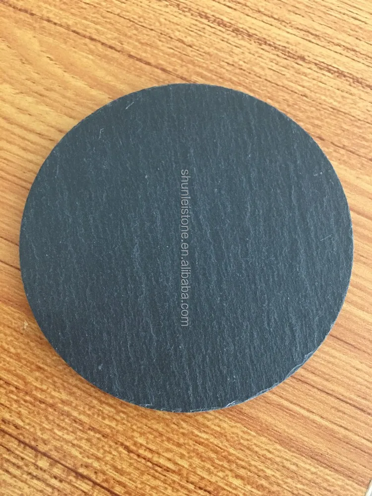 Round Shape Black Slate Coasters Buy High Quality Slate Coaster,Slate