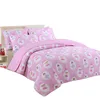 Yutong 3 Piece Teen Dancing Girl Printed Bedding Quilt Coverlets Kids Full Queen Cotton Pink Bedspread For Spring And Summer