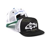 Custom 6 panel camo 3d embroidered fish mesh snapback trucker hats