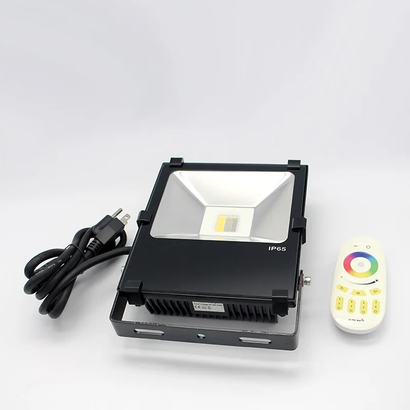 ip65 2.4g RF 50W 4-zones remote control cheap price outdoor light projector RGB+Ww/Cw 4 in 1 led city projector