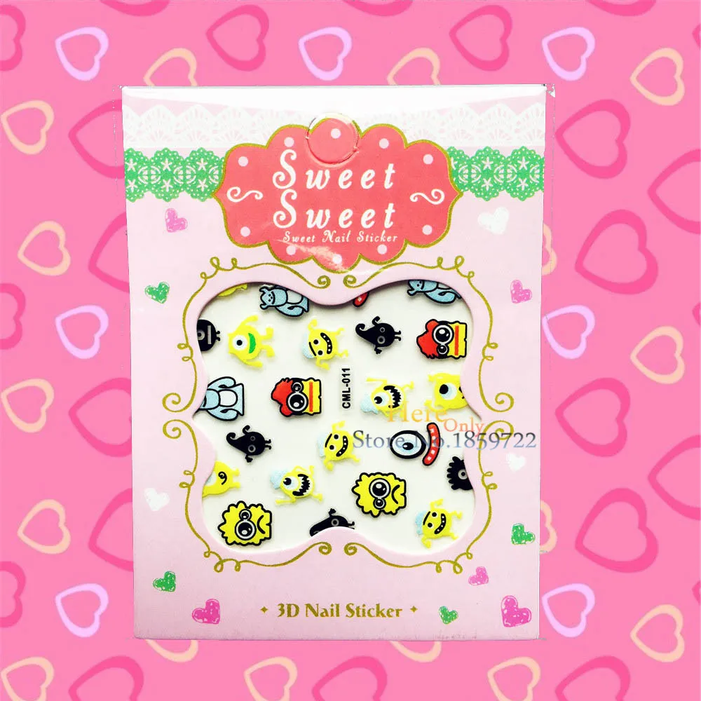 1PC Beauty Cartoon SpongeBob Nail Stickers Water Transfer Nail Decals SquarePants Designs HCML 011 Children Xmas