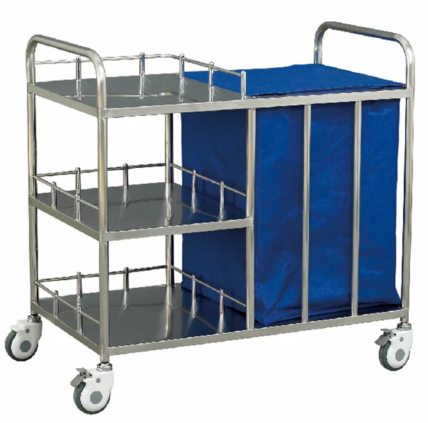 hospital waste cleaning cart medical dressing trolley wt002