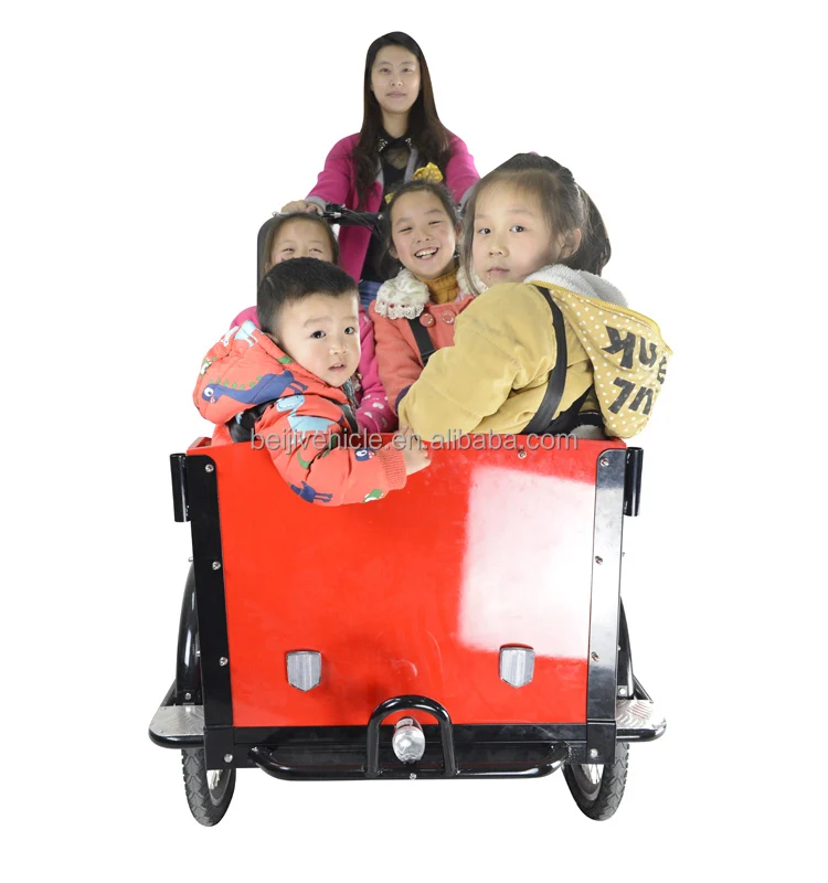 Ce Bakfiets Family Front Loading Cargo Tricycle 3 Wheel Motorcycle With