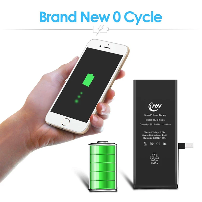 Durable OEM cell phone battery with full capacity for iPhone 6 Plus battery change