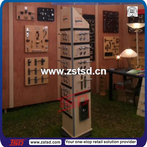 Tsdw5500 Door Handle Display Rack,Rotating Wooden Display Stand