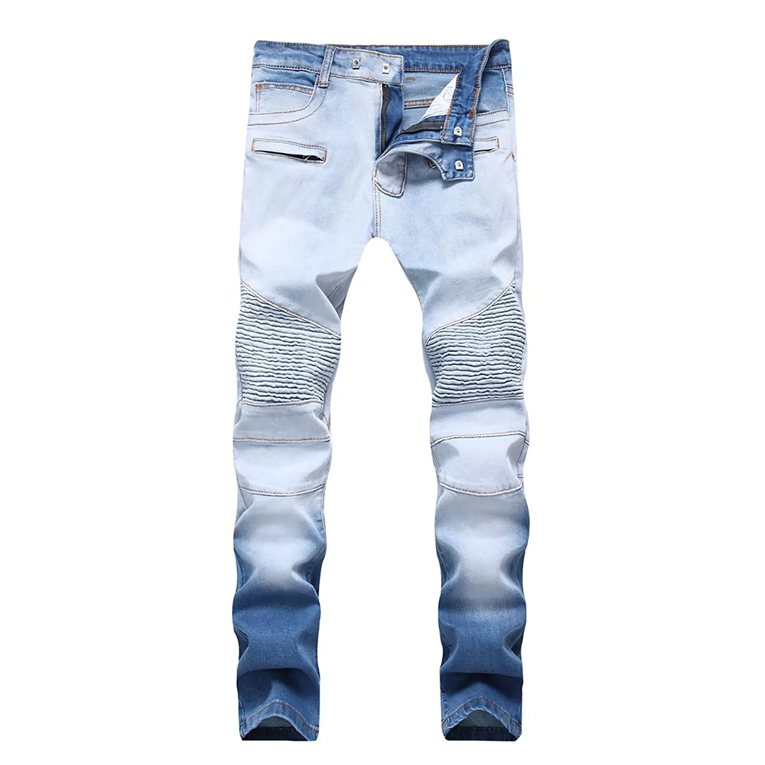 Phillip Dudley New Mens Jeans Ripped Skinny Biker Jeans Destroyed Frayed Slim Fit Hole Rock Hip Hop Denim Pencil Pants