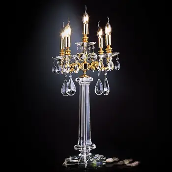 Table Lamp Chandelier Romantic Style Crystal Bead Table Lamp For Home Bedroom Decor Candle Lamp Buy Table Lamp Chandelier Crystal Bead Table