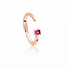 Birthstone ring ruby stone china jewelry wholesale cz ring 925 silver