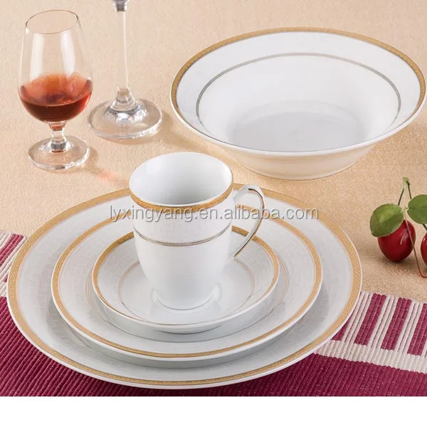 Dubai Dinnerware Set Gold Plated Porcelain Dubai Dinnerware Set Gold Plated Porcelain Rim