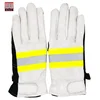 Comfortable Safety Leather Cowl Work Fluorescence Firefighting Gloves