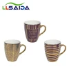 Custom ceramic mug golden line printing on china mug for individual buyer coffee cup porcelain