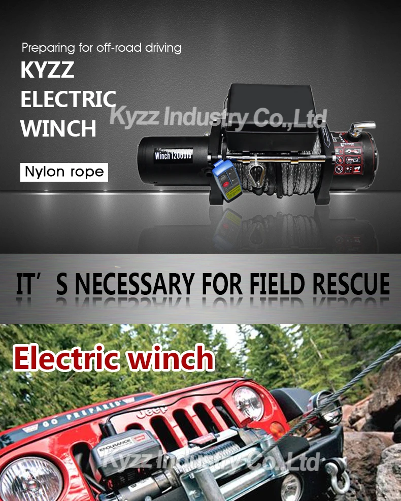 Off Road Electric Winch 4x4 12v 12000lb 2000lbs,24v Auto Jeep Car Atv