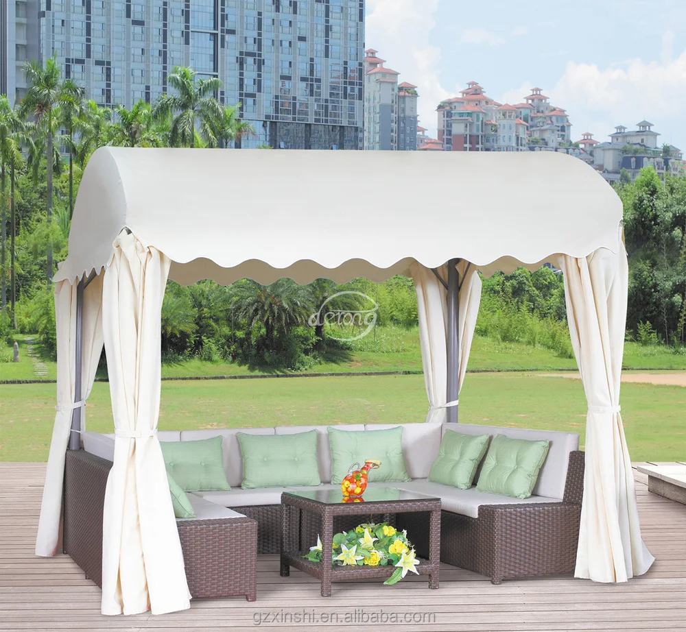 High Quality Round Outdoor Rattan Gazebo Dr1101/outdoor Rattan Gazebo