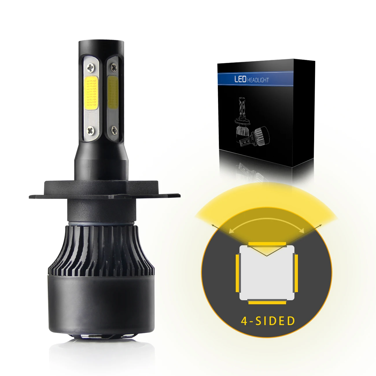 Auto Lighting System 10000 Lumen Led 4 Sides Auto 9007 9005 9006 H11 H7