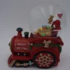 Resin Santa Christmas Train Snow Globe Crafts for Holiday Decoration