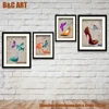 4 Pieces Wall Poster Print Art Craft Canvas Shoes for Shop Decoration