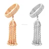Customized 925 Silver tassels Russian Ring long finger ring Design for women