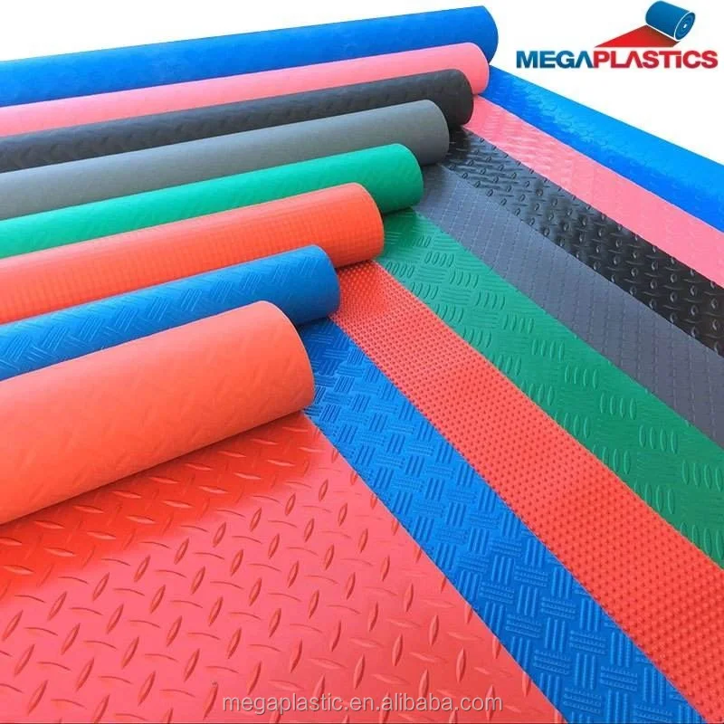 High Quality 2.0mm Pvc Plastic Flooring Anti Slip Mats Rolls For Car