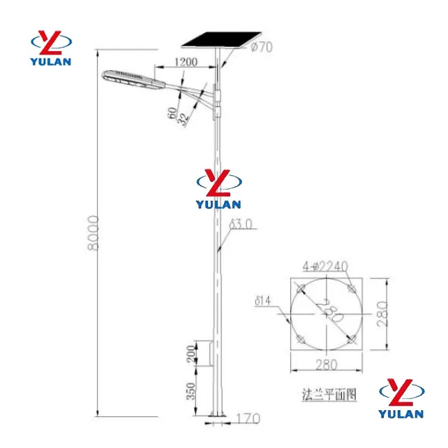 aluminum telescopic pole parking lot light poles, View aluminum