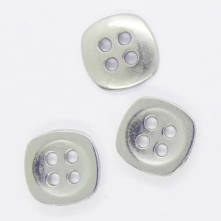 btk-257 流行时尚圆合金衬衫纽扣 4 孔金属按钮