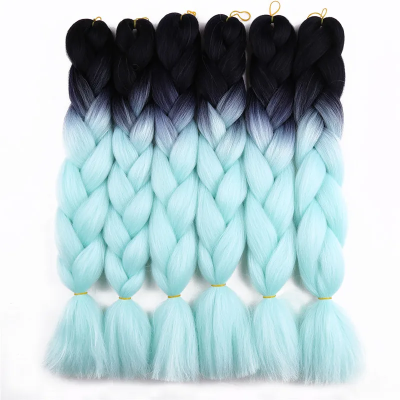 Syntheticthree Tone High Temperature Fiber Ombre Braiding Hair 24 Inch