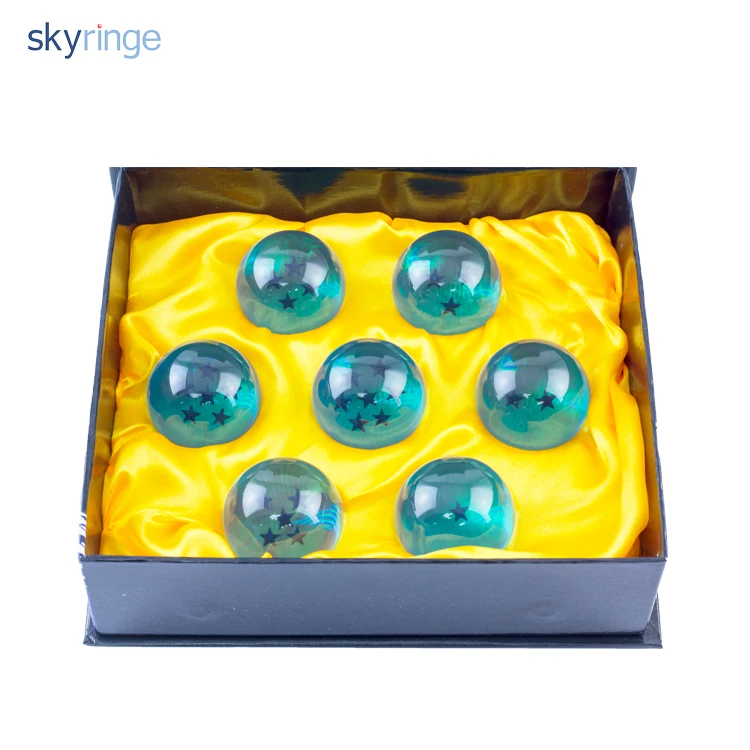 New 7pcs 42MM Large Crystal Acrylic Resin Glass Ball with Gift Box Dragon Transparent Play Balls