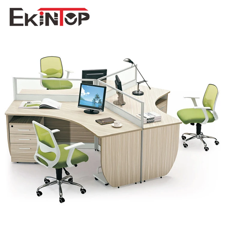 Open 3 Person 120 Degree Office Cubicle Workstation Furniture For Staff Open 3 Person 120 Degree Office Cubicle Workstation Furniture For Staff