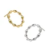 925 Sterling Silver Mobius real 18K Gold plating 2018 stud earrings ring