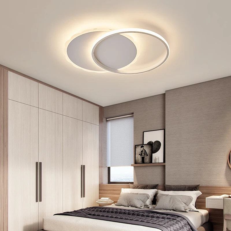 Hot selling simple bedroom living room light fixture round ring modern led ceiling lamp