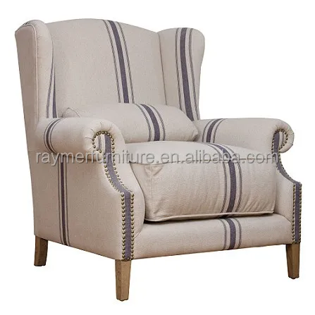 Living Room High Back Upholstered Stripe Armchair Wing Chair - Buy ...  Living Room High Back Upholstered Stripe Armchair Wing Chair - Buy High Back  Stripe Armchair,French Wing Chair,Living Room Leisure Chair Product on  Alibaba. ...