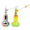High 14 CM Calabash Shape Glass Portable Hookah Shisha Water Smoking Pipe For Dry Herb