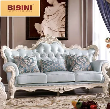 European Luxury Light Blue Gunuine Leather Sofa Set Style Product On European Luxury Light Blue Gunuine Leather Sofa Set Style Product On