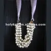 2012 wholesale fashion pearl necklace jewelry, fresh water pearl pendant jewelry band chain necklace