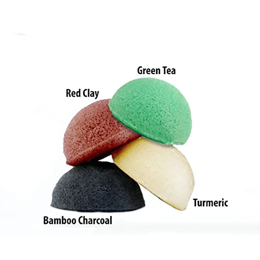 Amazon Best Seller High Quality Organic Green Konjac Sponge Customized