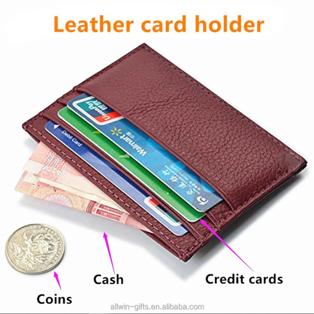 slim leather credit card holder