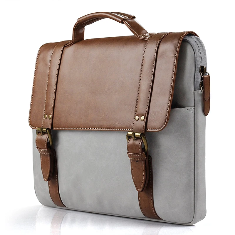 slim leather laptop bag