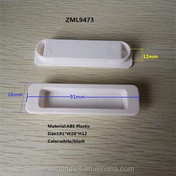 Concealed Plastic Flush Drawer Pull For Decorative Furniture