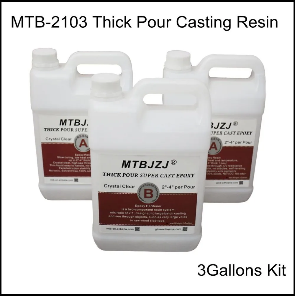 Self Leveling 2"thick Pour Casting Epoxy Resin Kit For Live Edge Epoxy