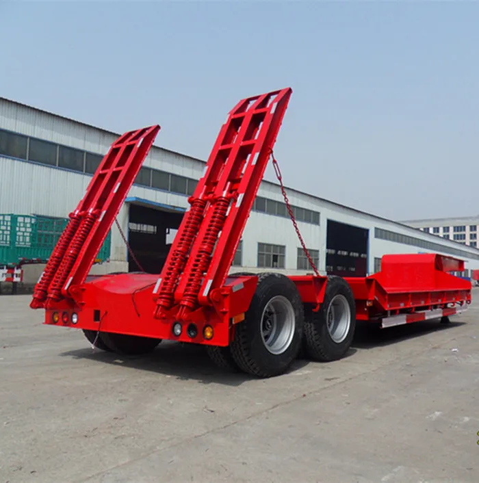 2/3/4 Axle Low Loader Truck Cargo Lowbed Semi Trailer Lowboy Trailer for Sale