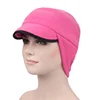 2019 Winter Warm dreadlocks Skull Cap Outdoor running Windproof Fleece Ear flap Hat with Visor
