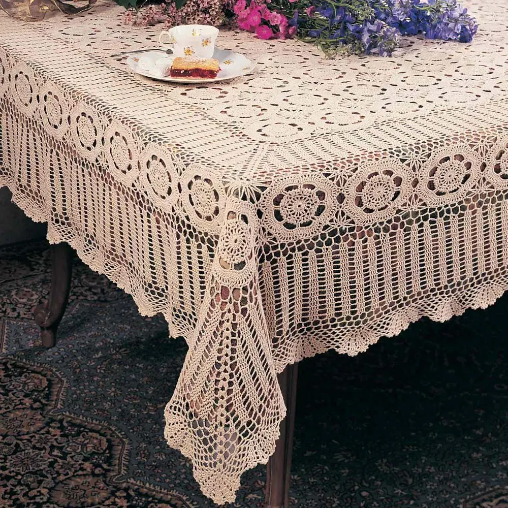 Buy Handmade Crochet Lace Tablecloth 100 Cotton Crochet Ecru 30 Inch Square One Piece In Cheap Price On Alibaba Com