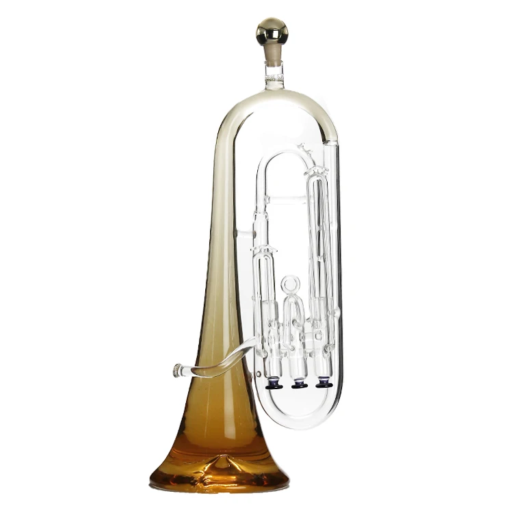 glass musical instruments trumpets shaped whiskey rum liquor wine