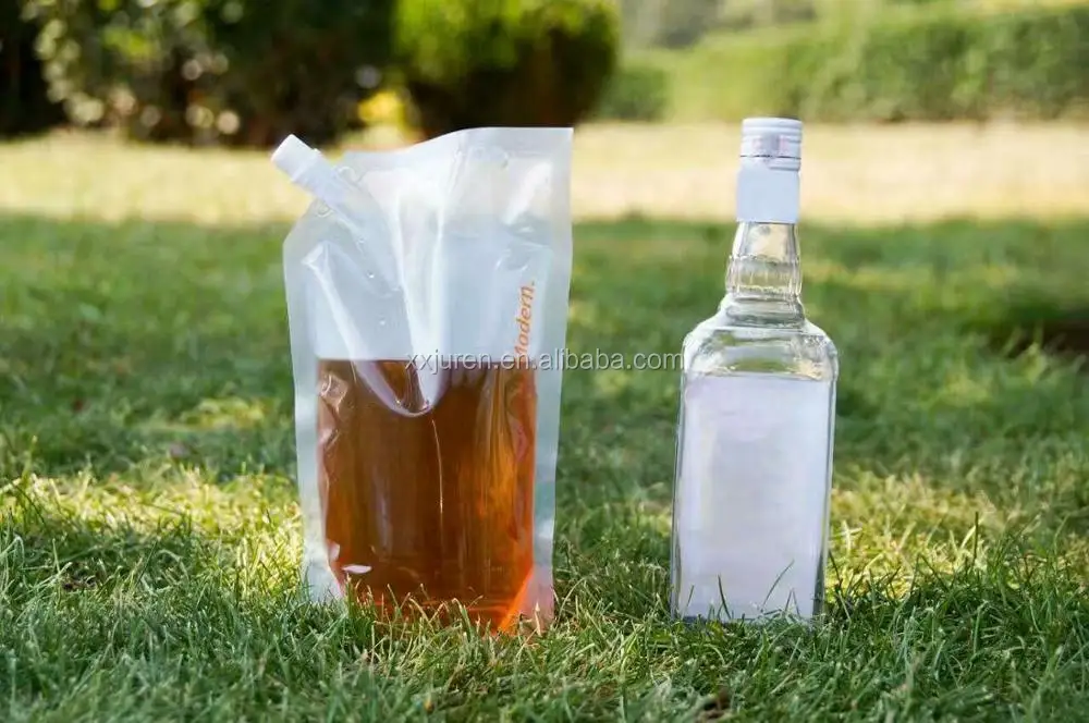 Wholesale Custom Printed Plastic Rum Runner Wine Liquid Flask With Logo