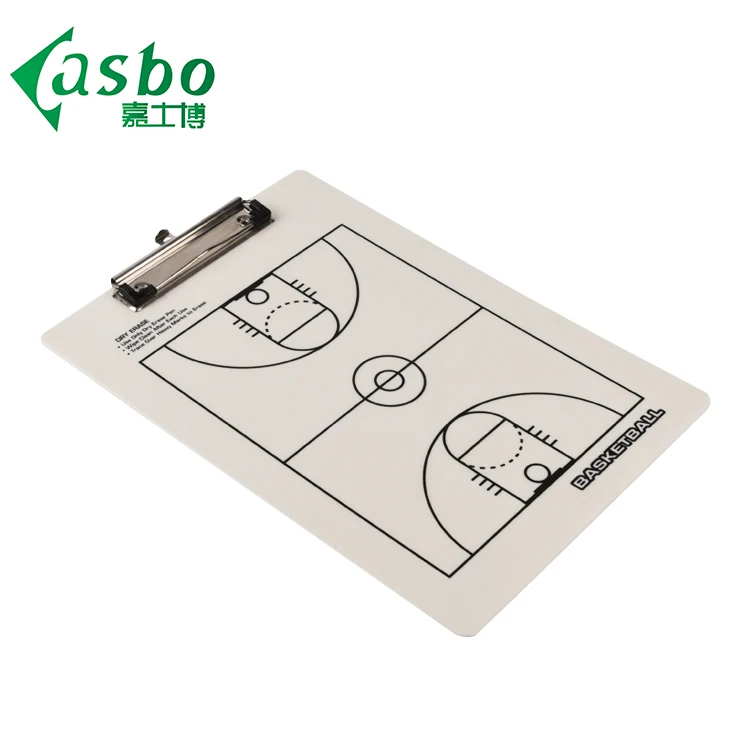A4 Dry Erasable Basketball Steel Band Clip Sports Coach Plastic