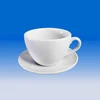 6oz 180ml white round porcelain ceramic coffee cup restaurant wholesale promotion logo cafe cappuccino serving cup and saucer